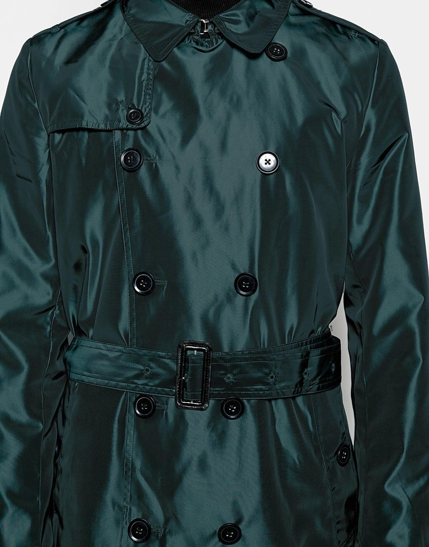 emerald green rain jacket