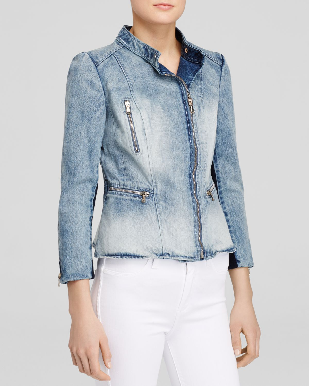 rebecca taylor denim peplum jacket