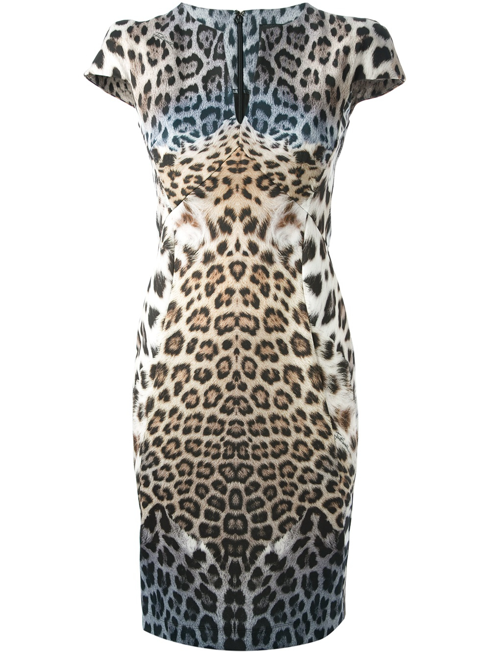 Just Cavalli Leopard Print Dress in Blue - Lyst
