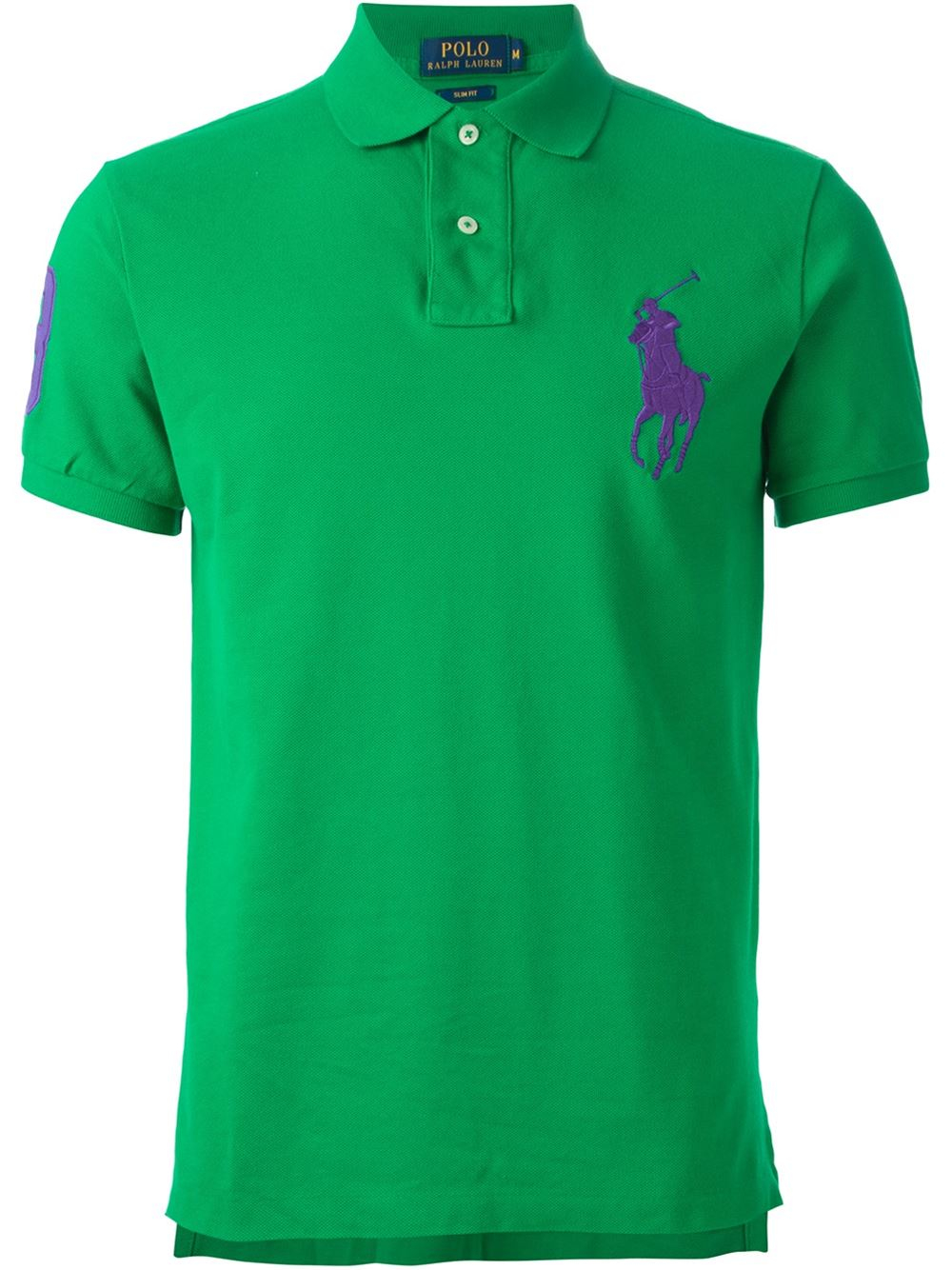 Polo ralph lauren Logo Embroidered Polo Shirt in Green for Men | Lyst