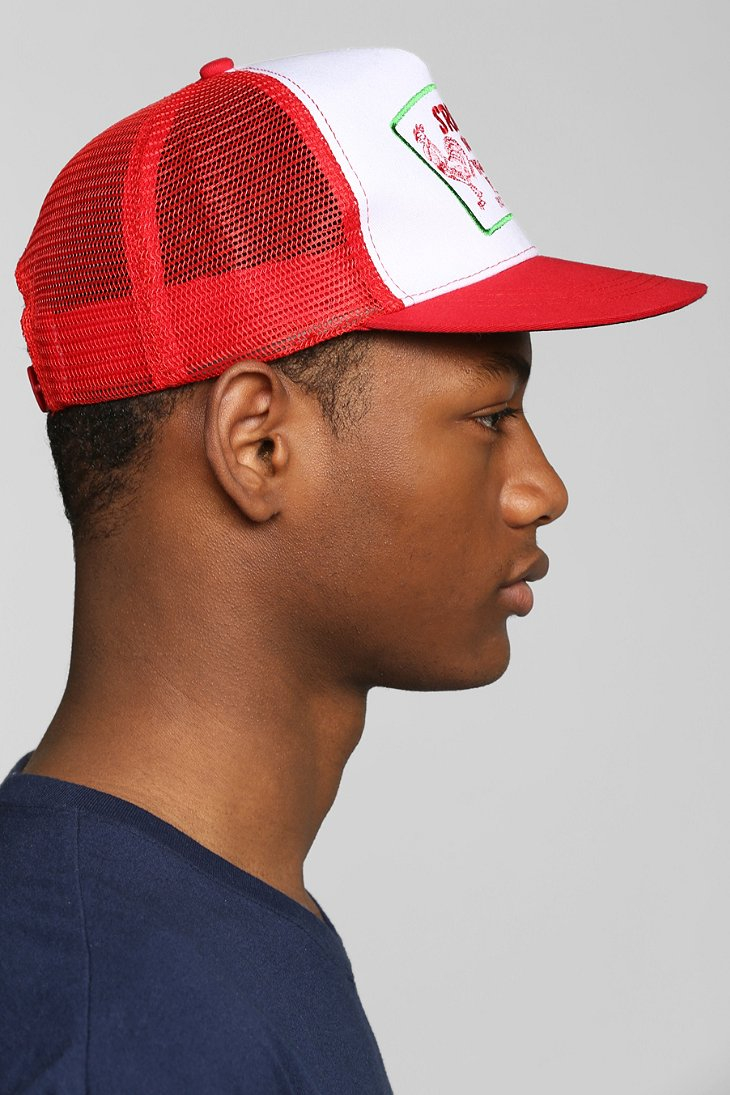 Lyst - Urban outfitters Sriracha Trucker Hat in Red for Men