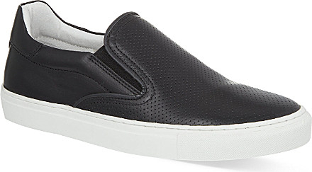 mens black slip on trainers