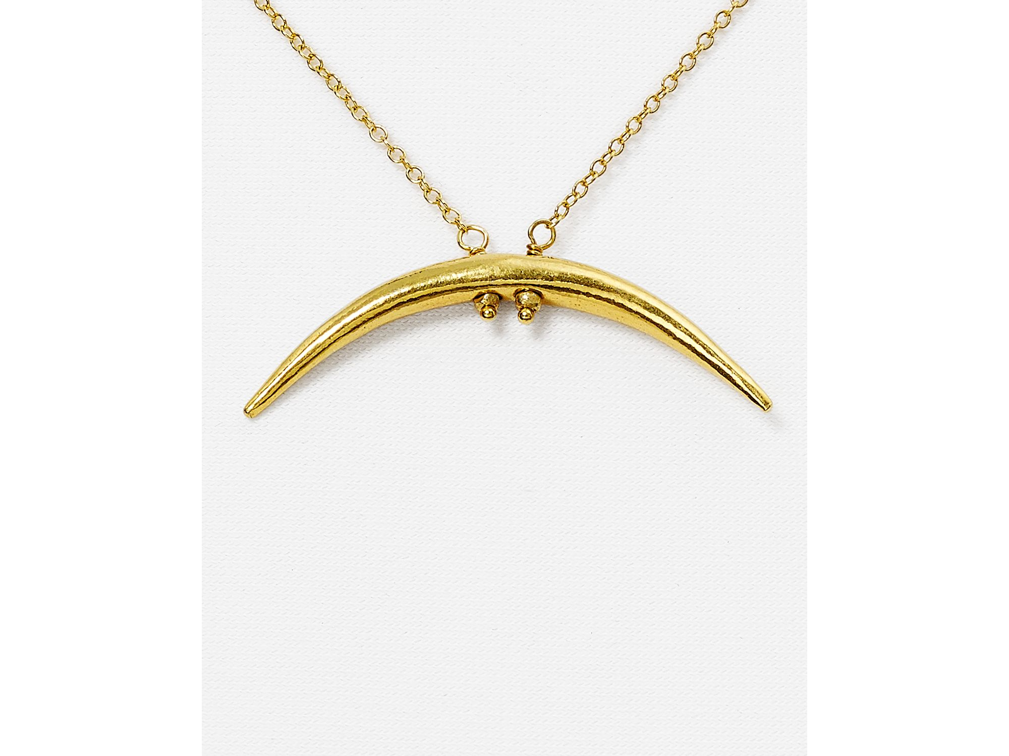Lyst Chan Luu Horn Pendant Necklace 17 In Yellow Gallery