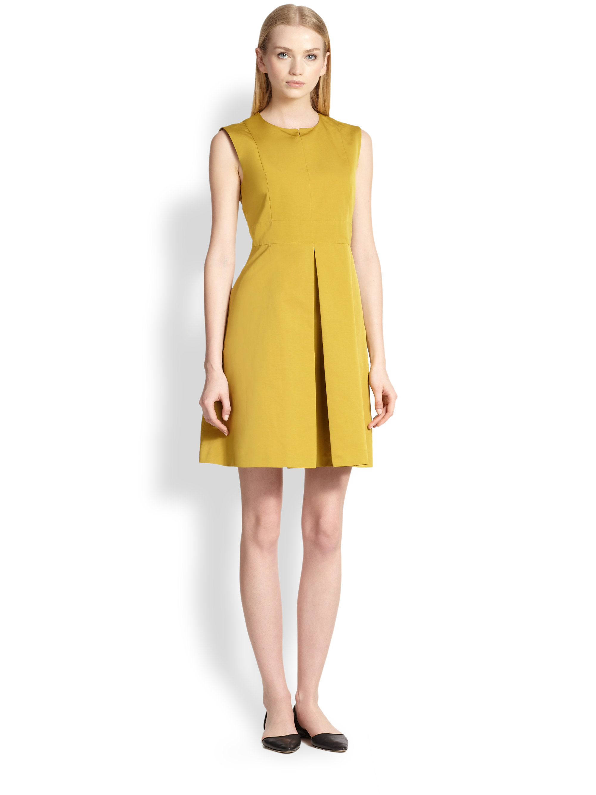 Lyst Max Mara A Line Dress In Yellow Gallery