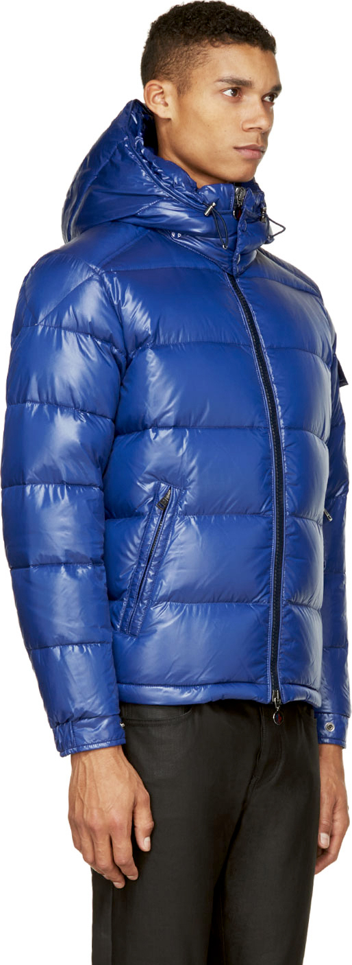 moncler blue nylon maya jacket moncler blue nylon maya jacket