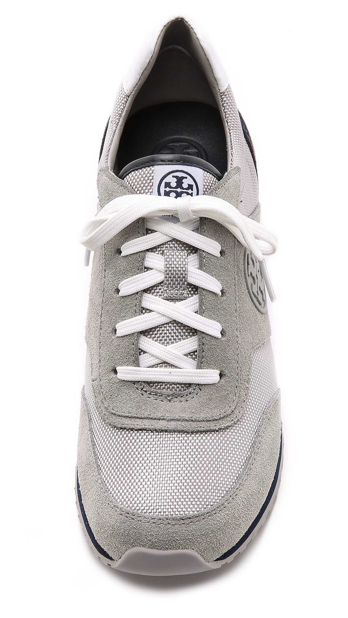 Tory Burch Sawtooth Logo Trainer Sneaker in Gray | Lyst