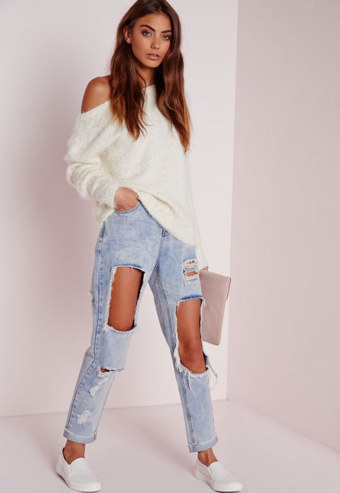 fluffy off the shoulder sweater
