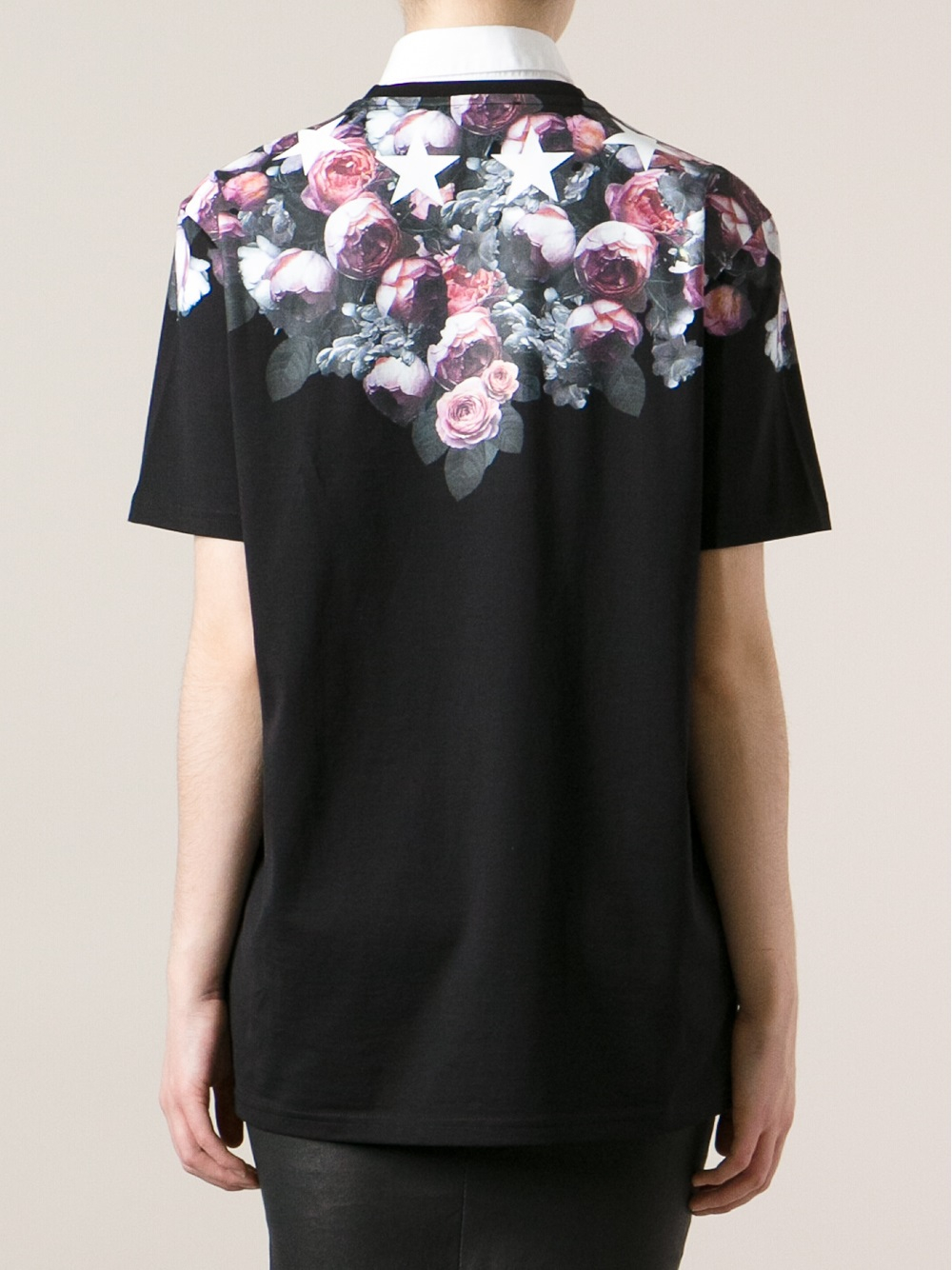 Givenchy Floral Print Tshirt in Black - Lyst