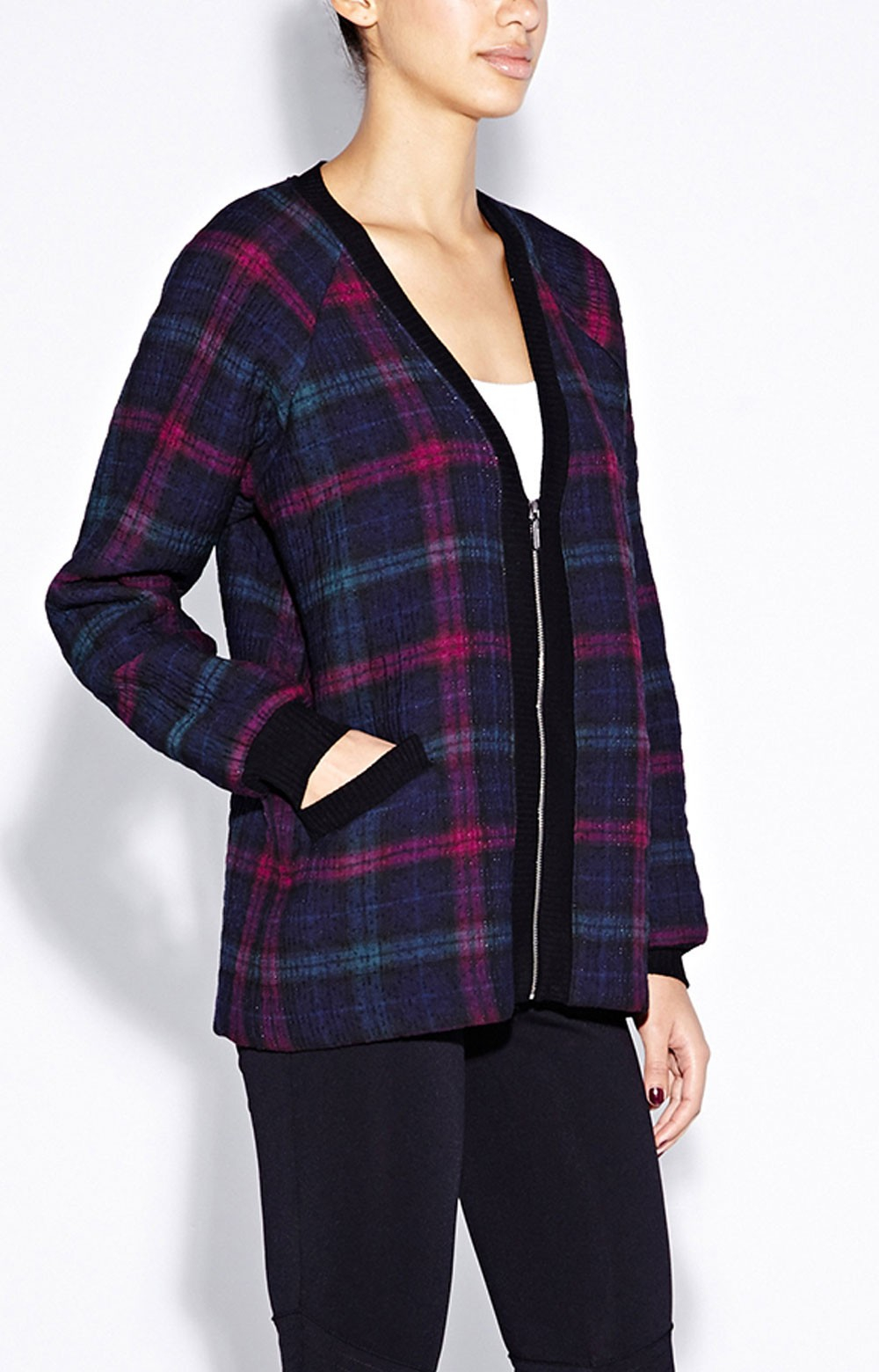 Plaid cardigan canada Clearance