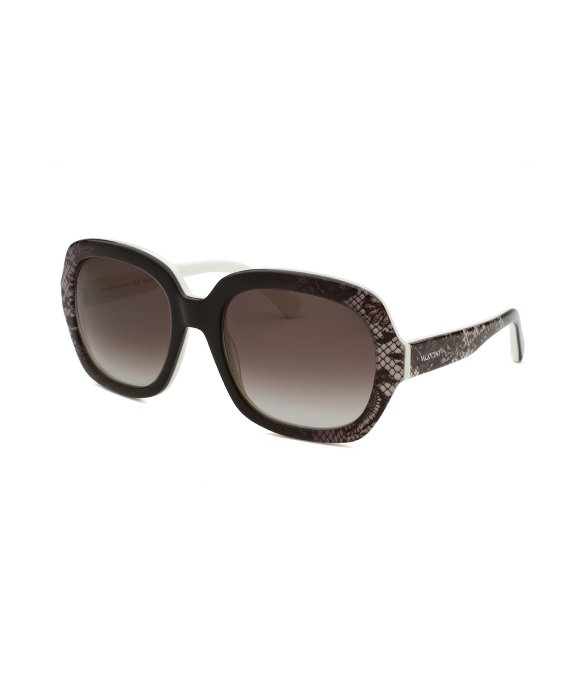 Valentino Women's Oversized Black And White Sunglasses in Black | Lyst