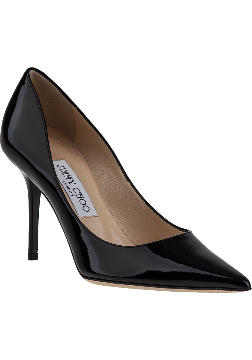 Lyst - Jimmy Choo Agnes Patent-Leather Pumps in Black