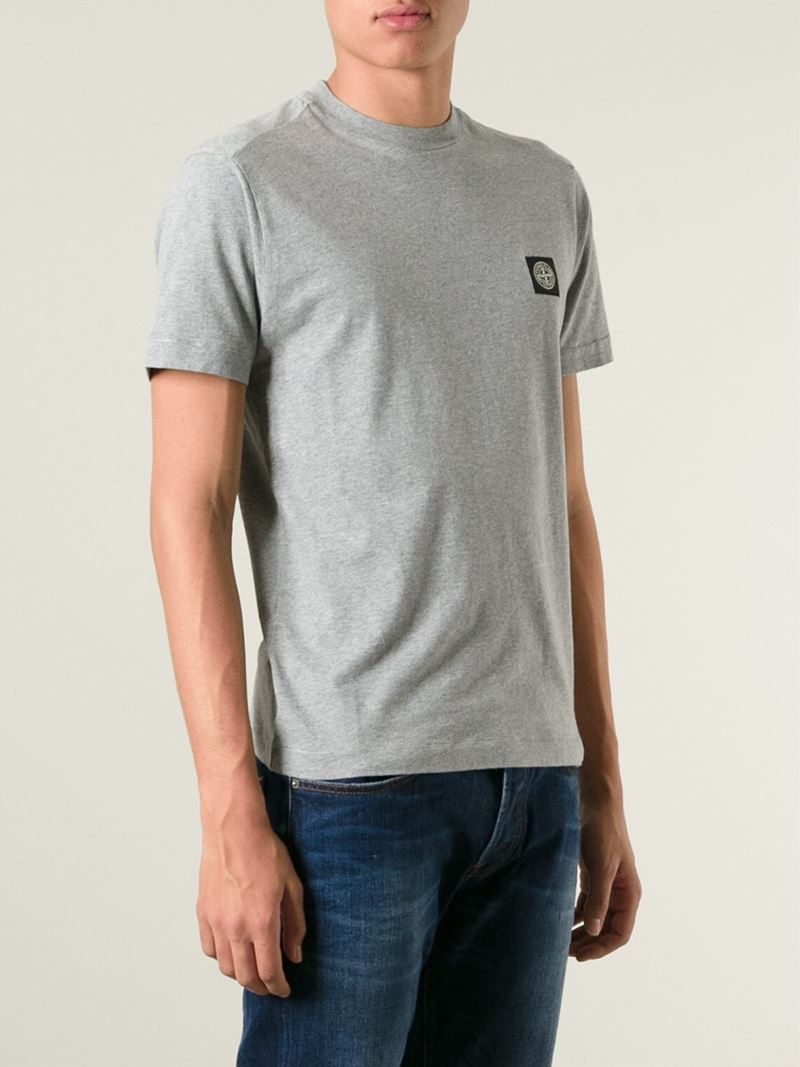 stone island patch logo t shirt