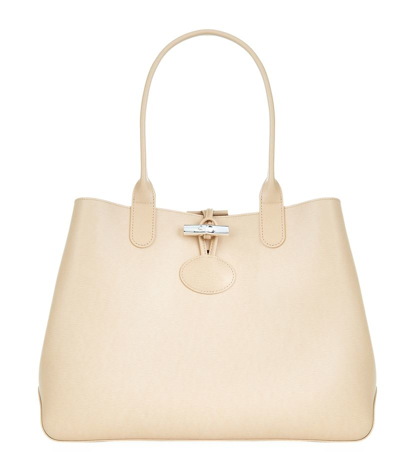 Longchamp Roseau Reversible Small Tote Bag in White | Lyst