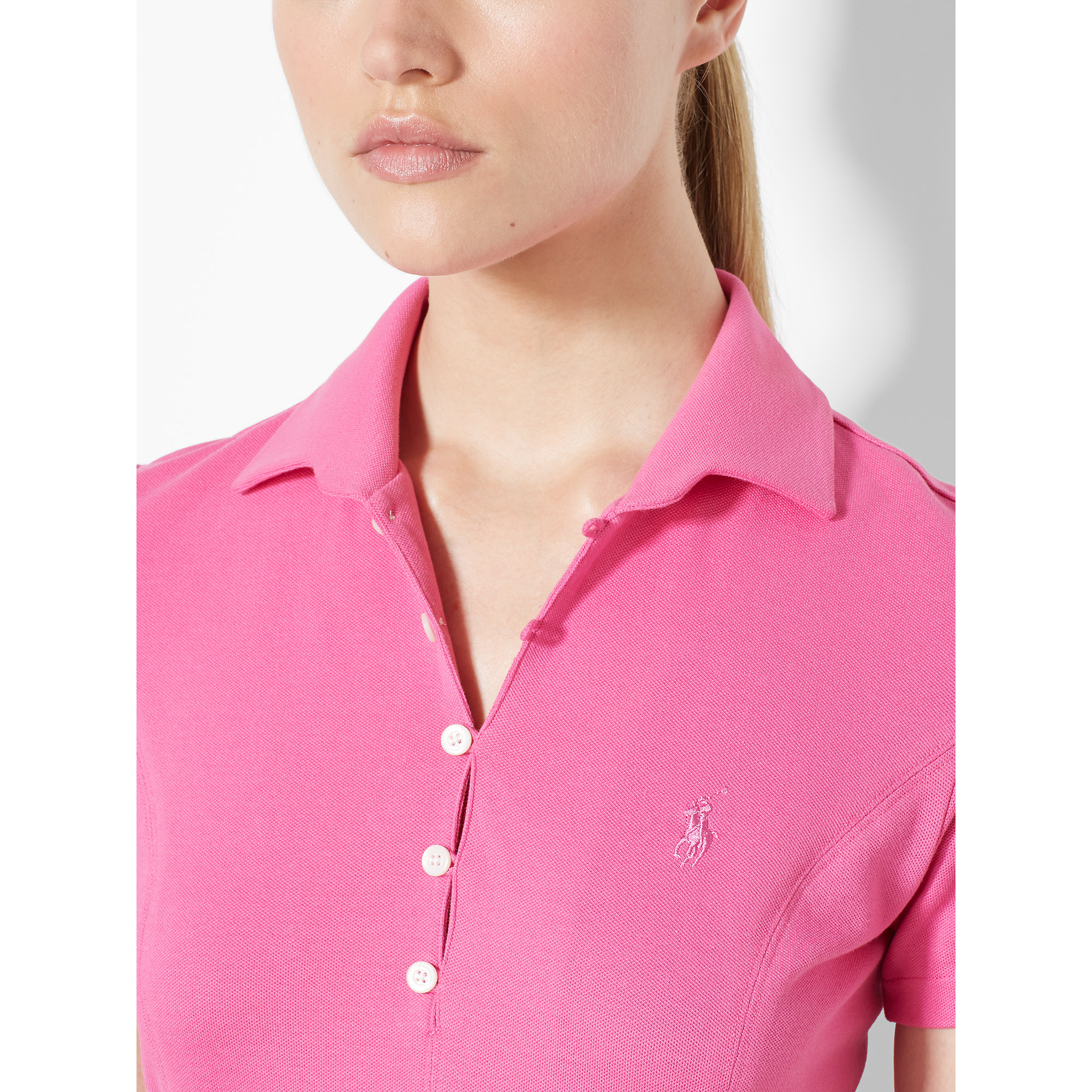 Ralph Lauren Golf Stretch-Cotton Polo Dress in Pink | Lyst