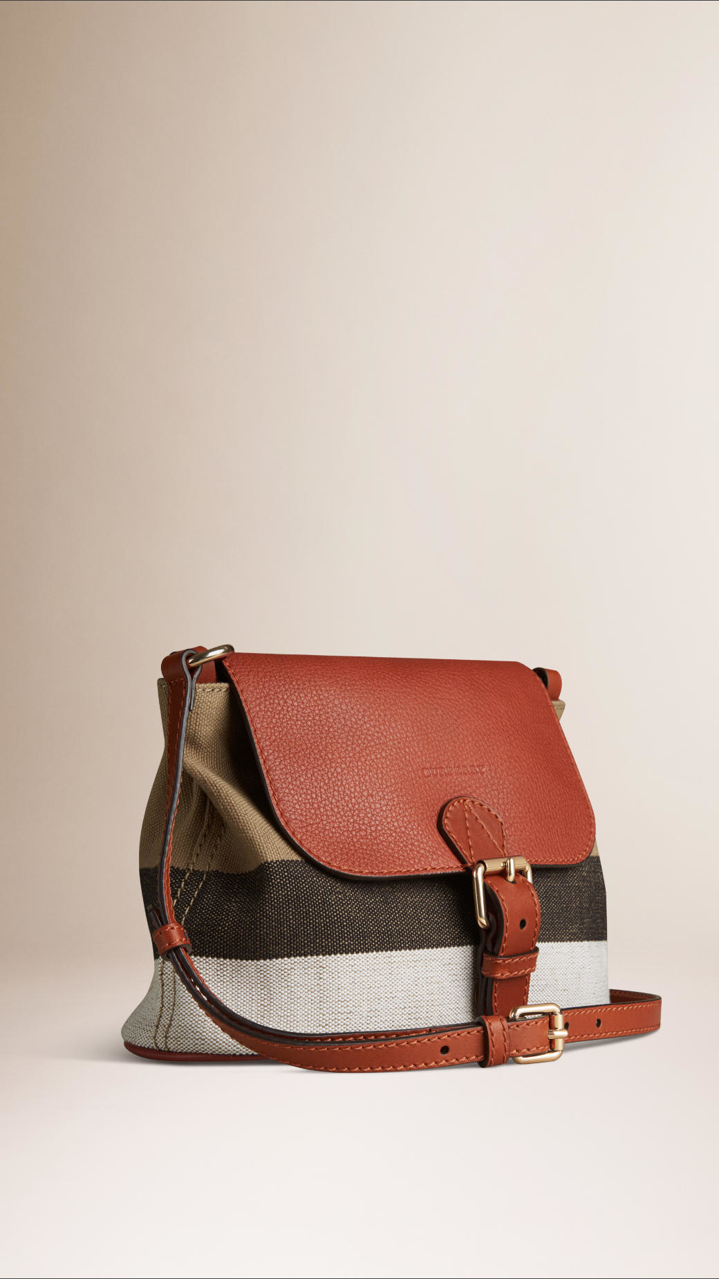 burberry small canvas check crossbody bag