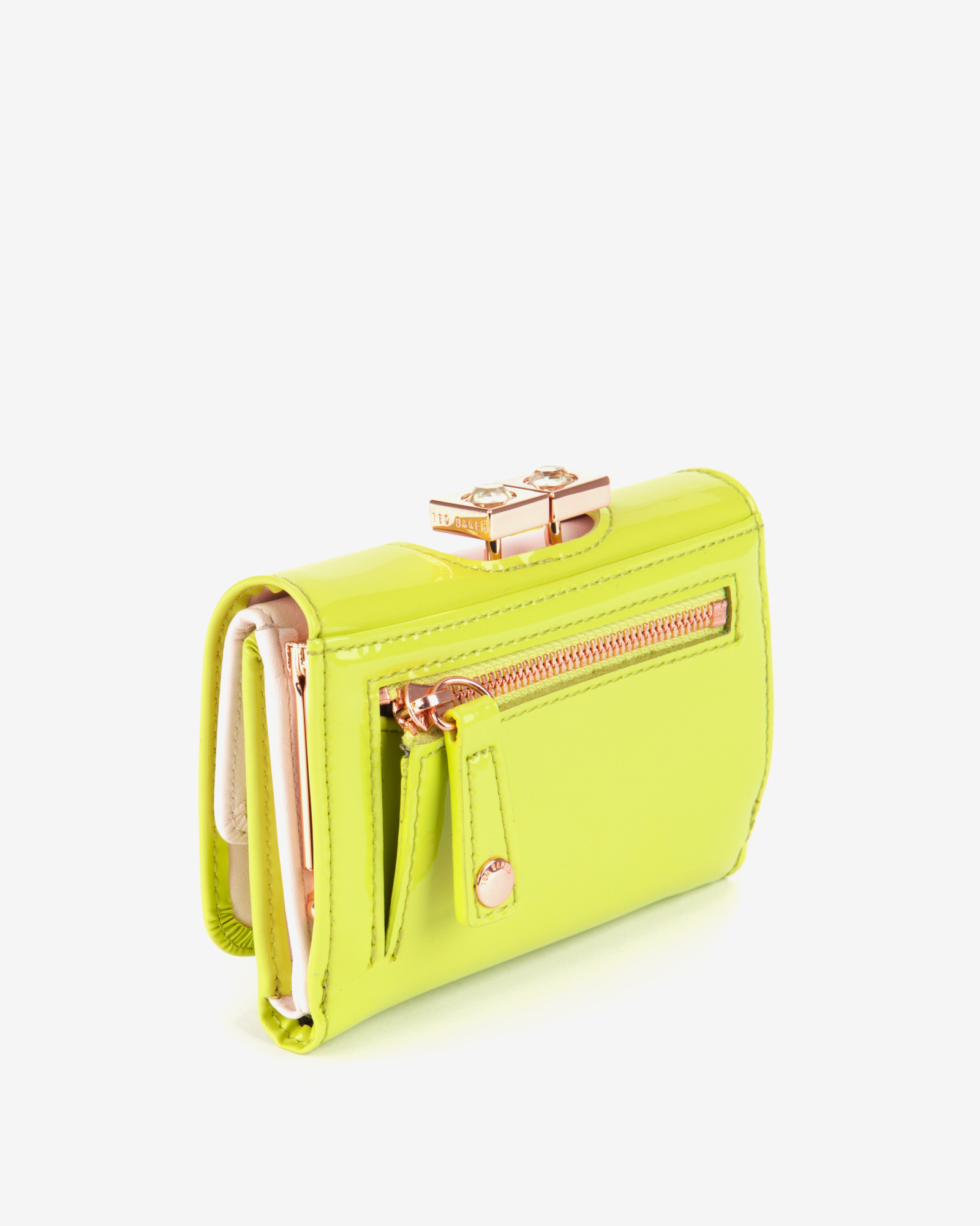 Ted Baker Small Patent Leather Purse in Green | Lyst