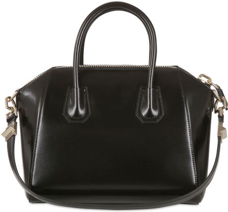 Givenchy Small Antigona Shiny Smooth Leather Bag in Black | Lyst