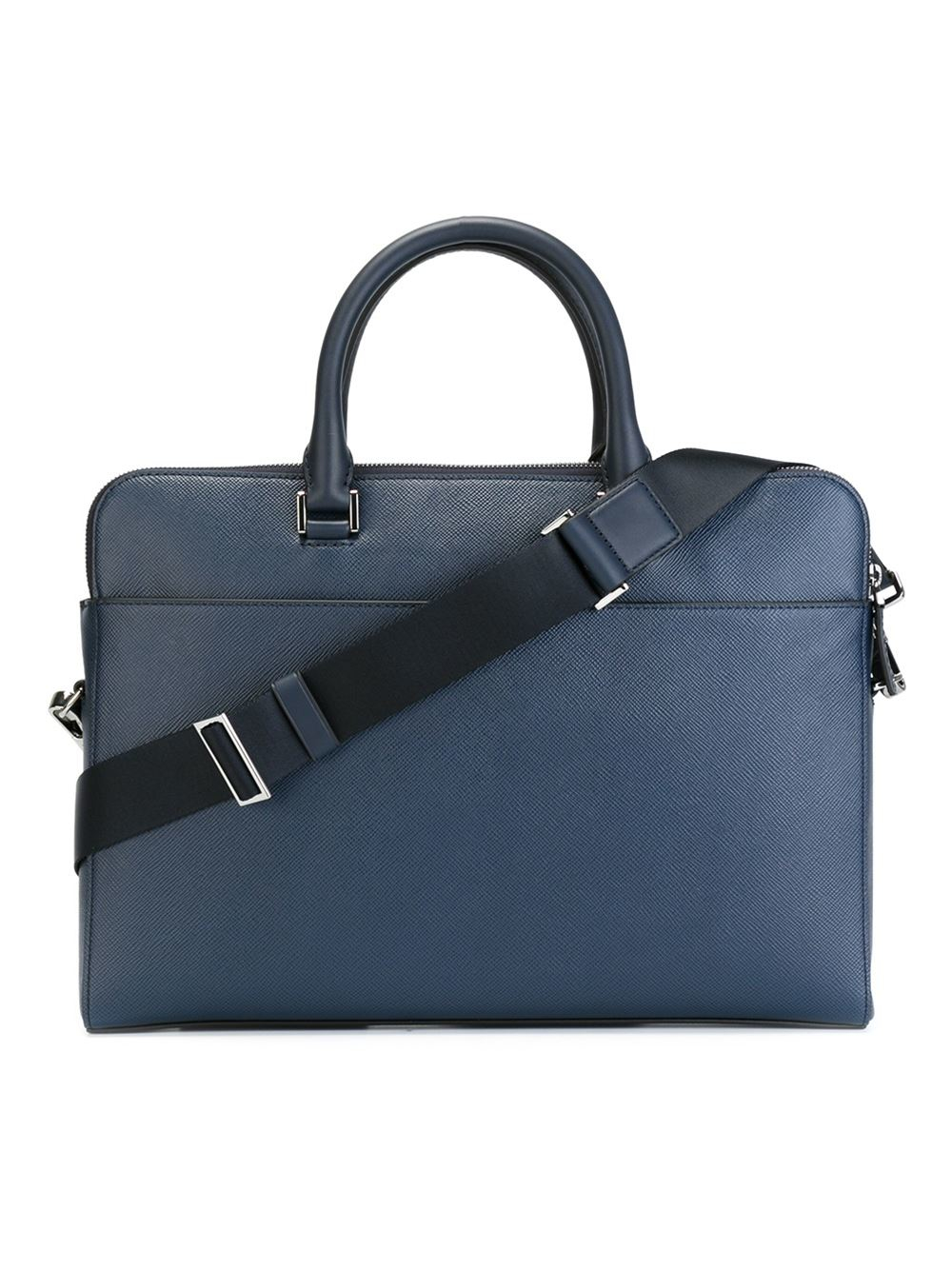 Michael Kors Leather 'harrison' Briefcase in Blue for Men - Lyst