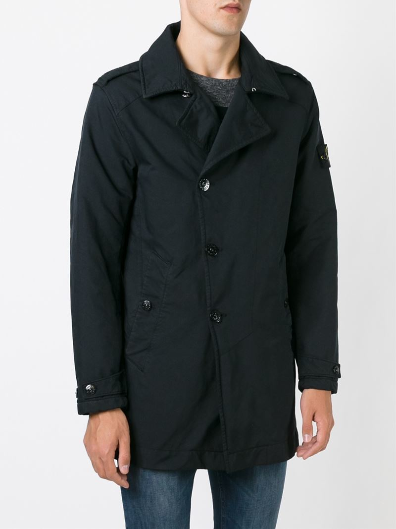 stone island double breasted jacket