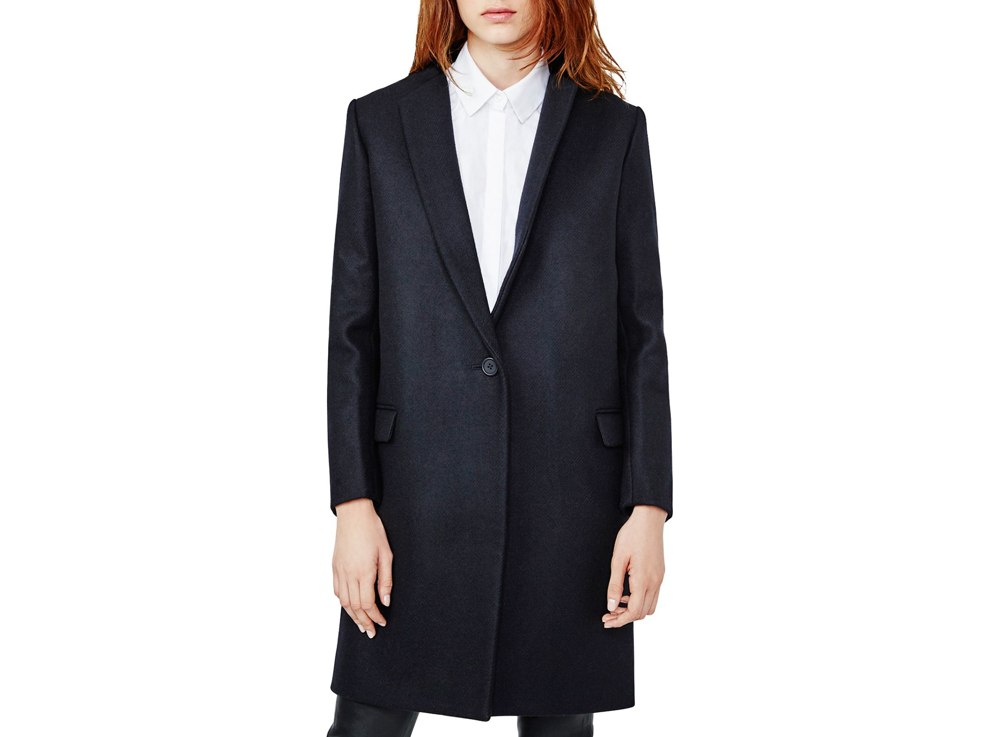 maje wool blend coat