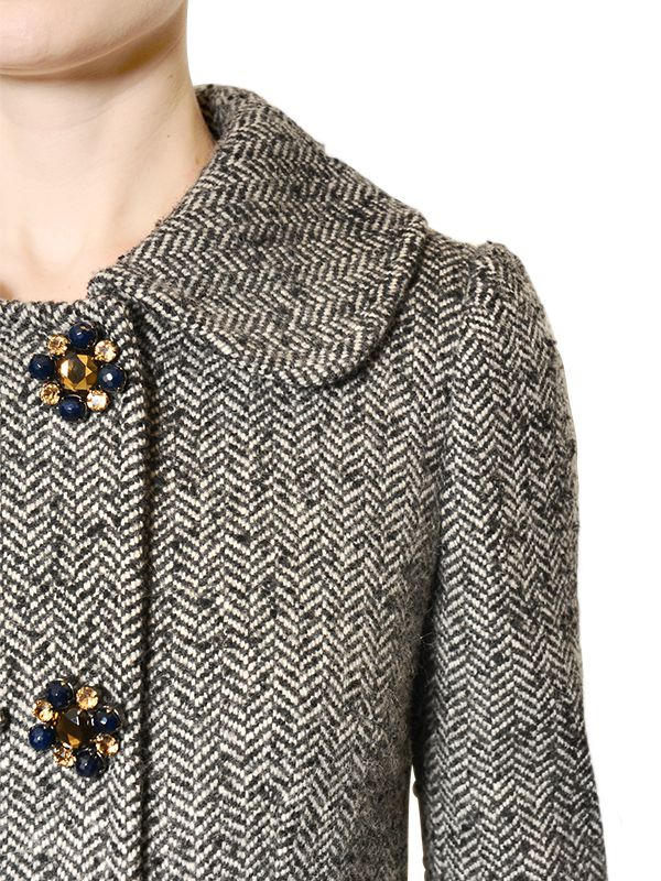 dolce gabbana tweed coat