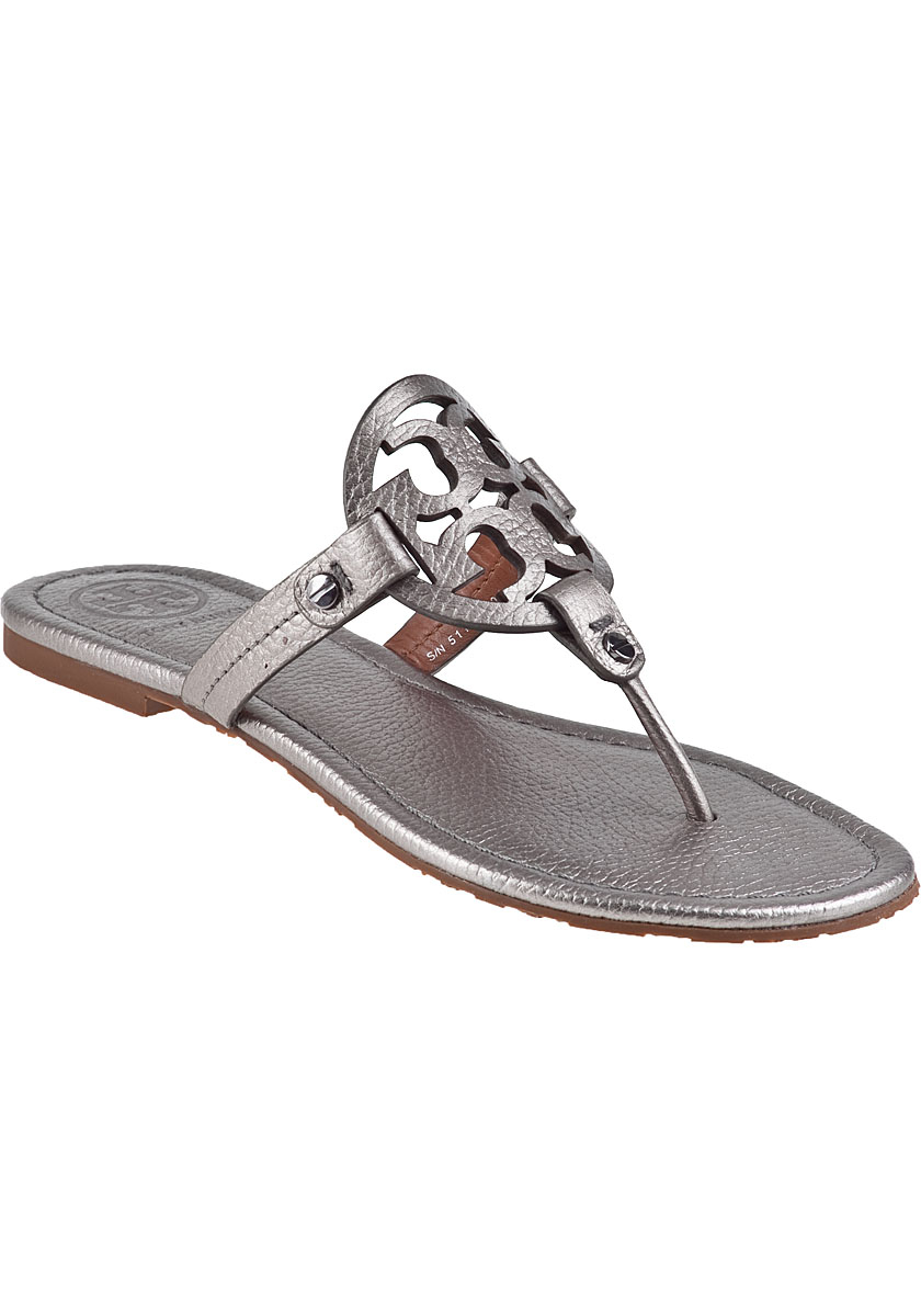 tory burch sandals silver