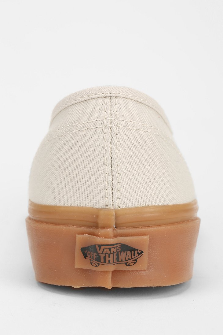 Vans Authentic Gum Sole Womens Lowtop Sneaker in White | Lyst