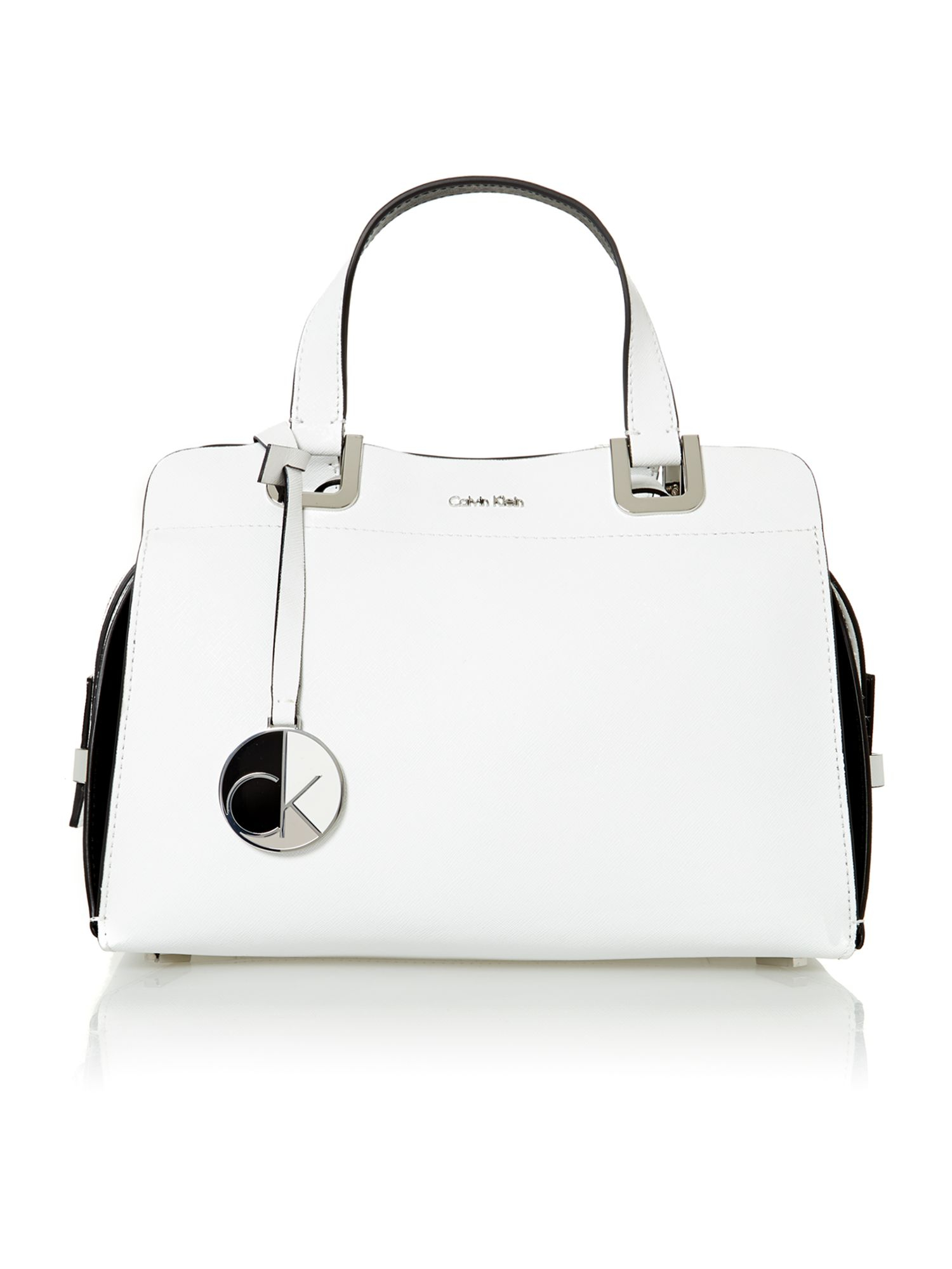 Calvin Klein White Purse New Image Of Calvin Klein Sophie White Bowling Bag In Lyst