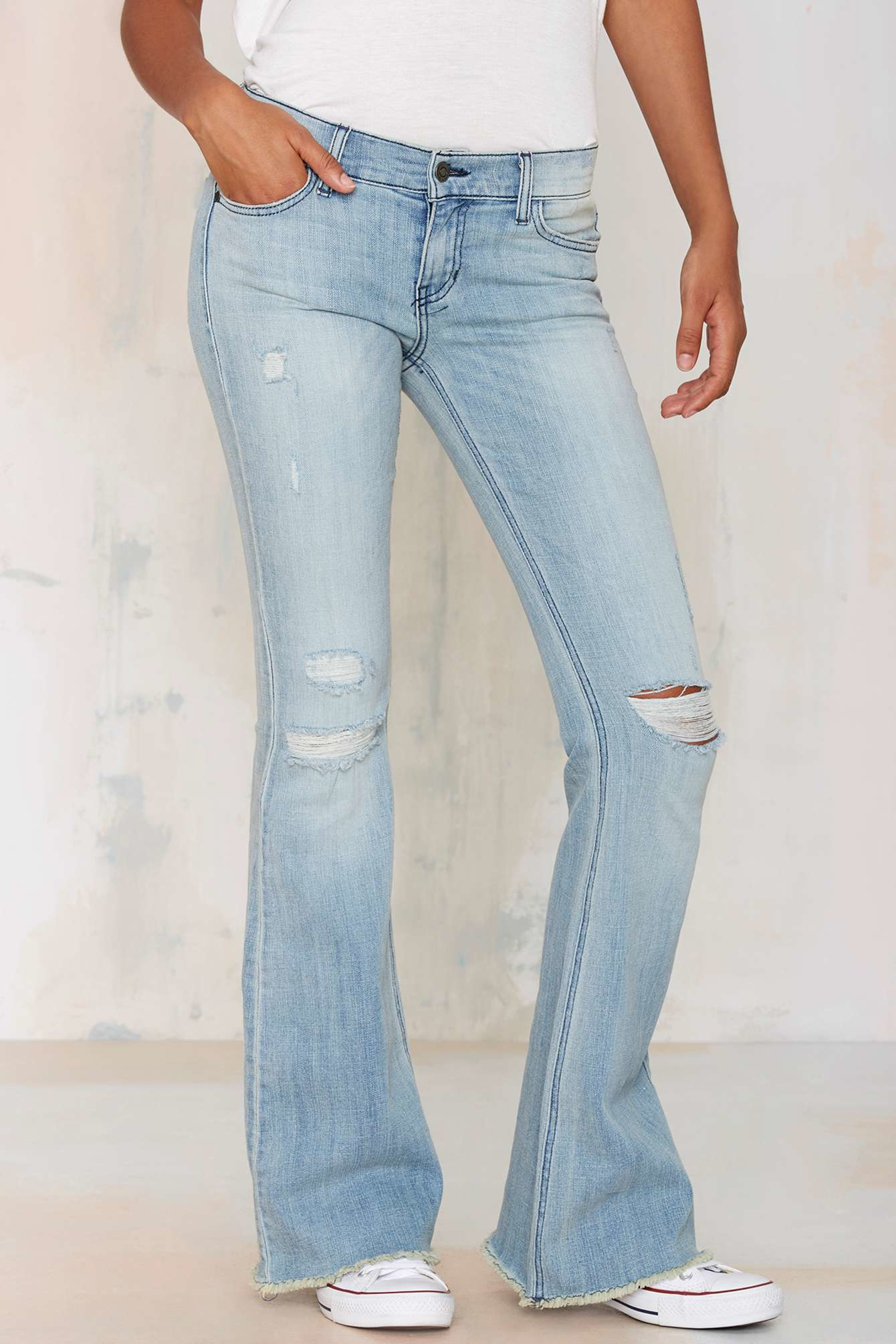 flared jeans light blue