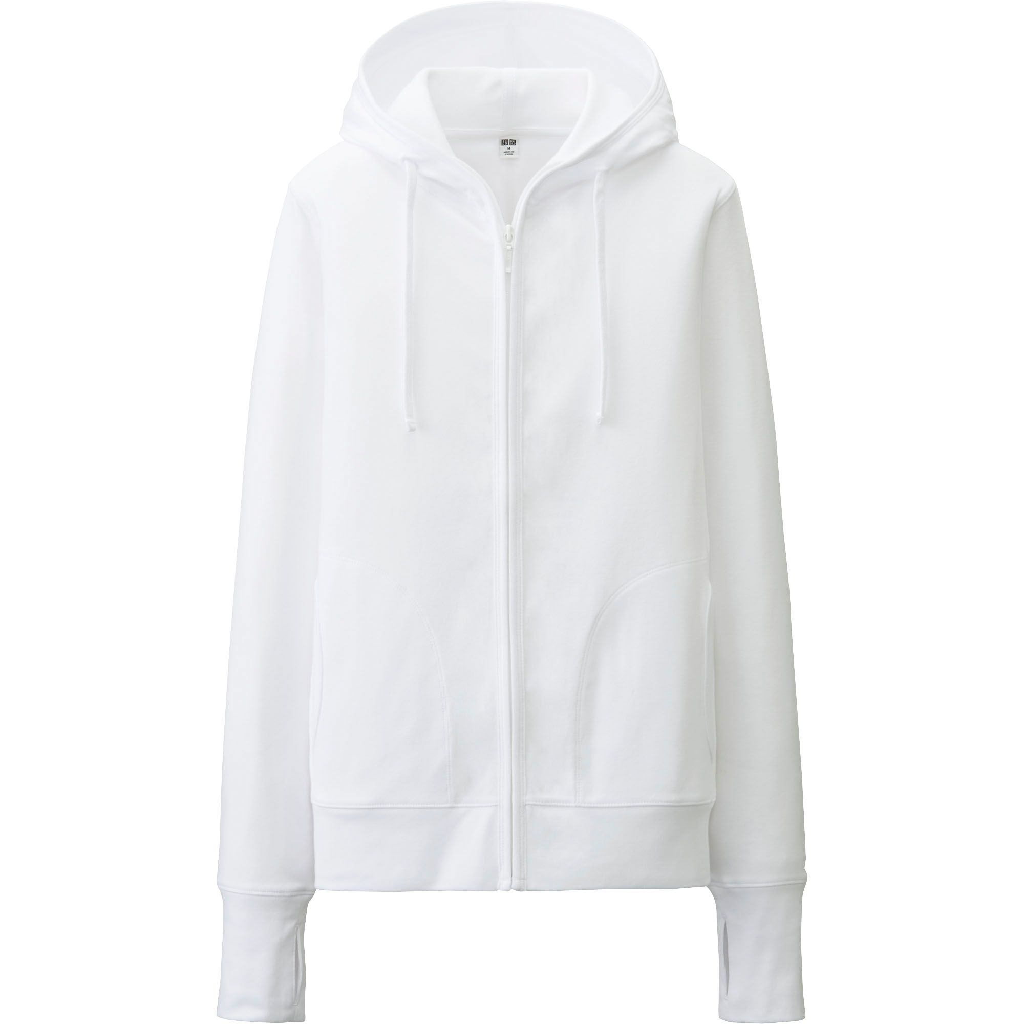 Download Uniqlo | White Uv Cut Long Sleeve Full Zip Hooded Jacket ...