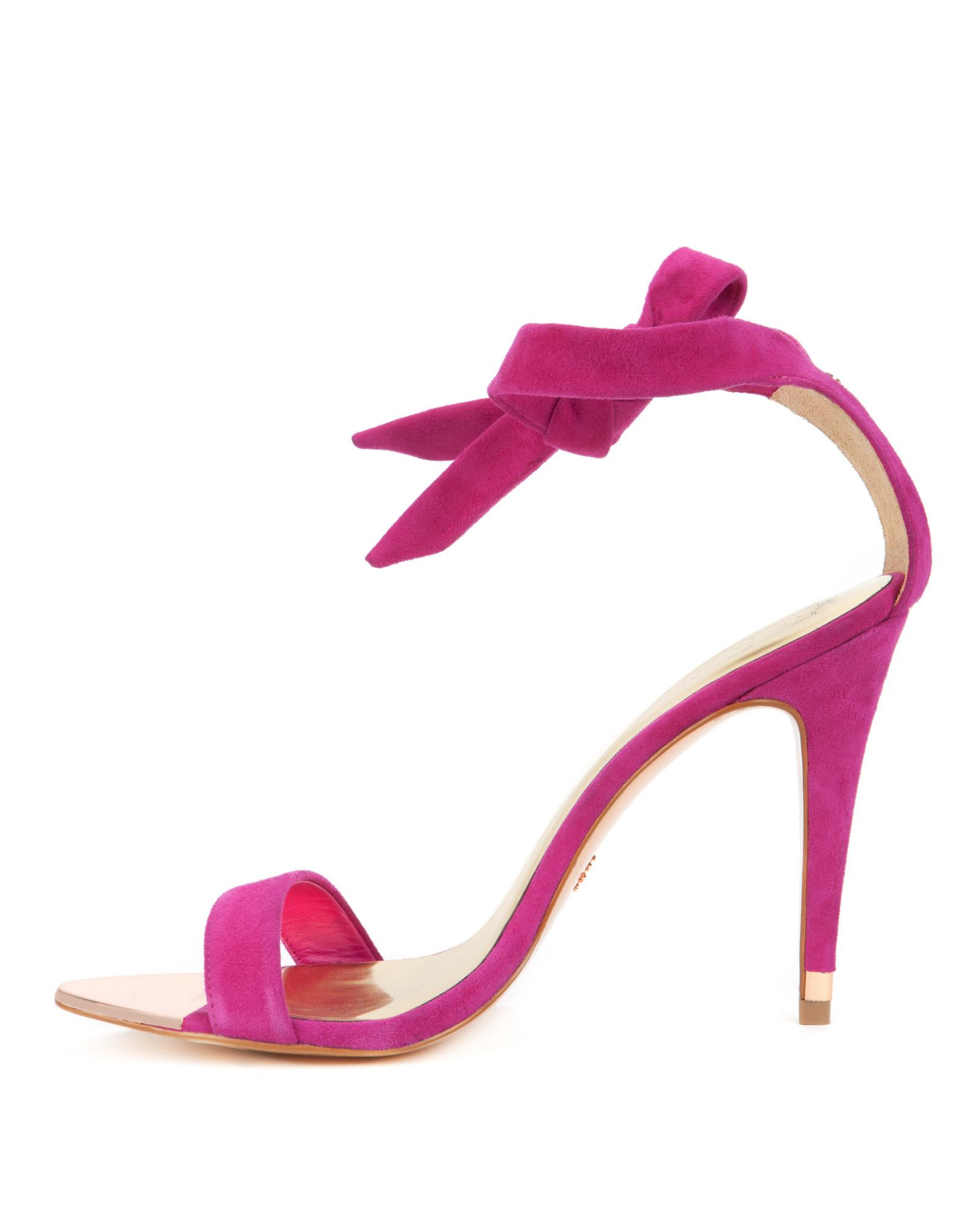 pink ankle tie heels