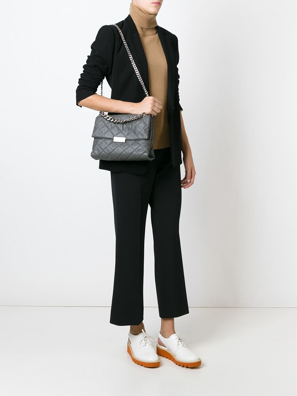 Stella McCartney Small Beckett Shoulder Bag in Gray - Lyst