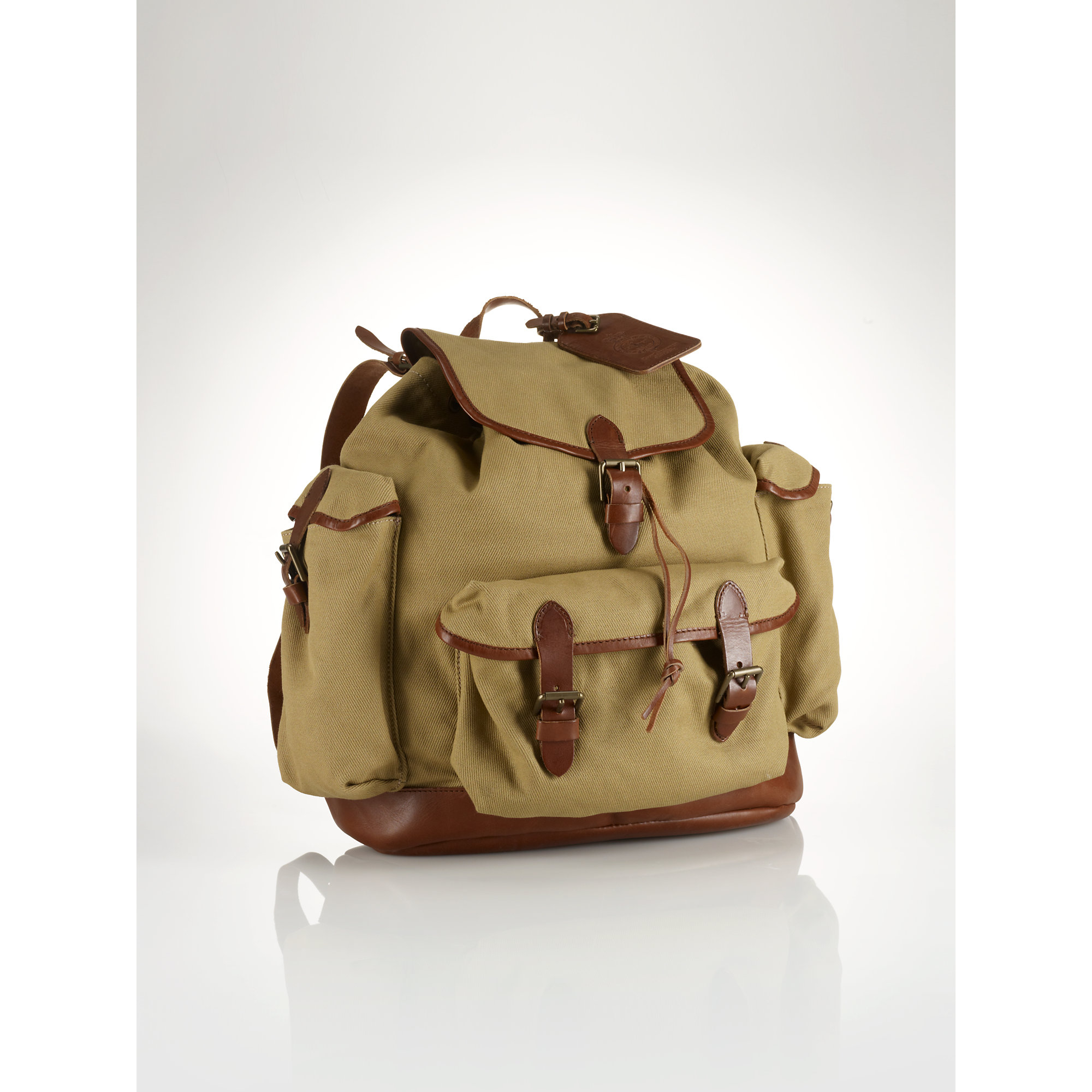 Polo Ralph Lauren Canvas Highland Backpack in Natural for Men | Lyst