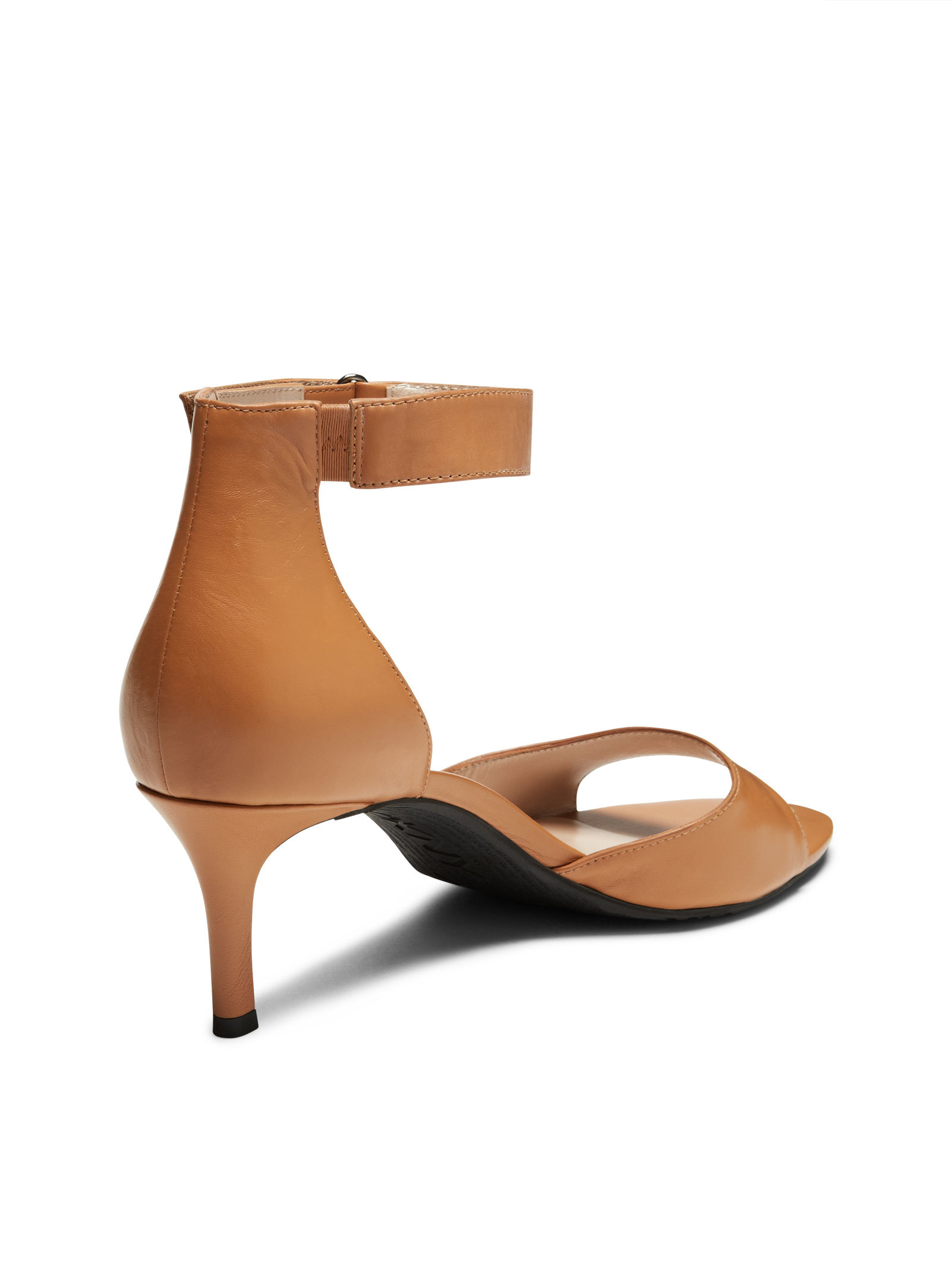 DKNY Gianna Kitten  Heel  Sandal  in Brown Lyst