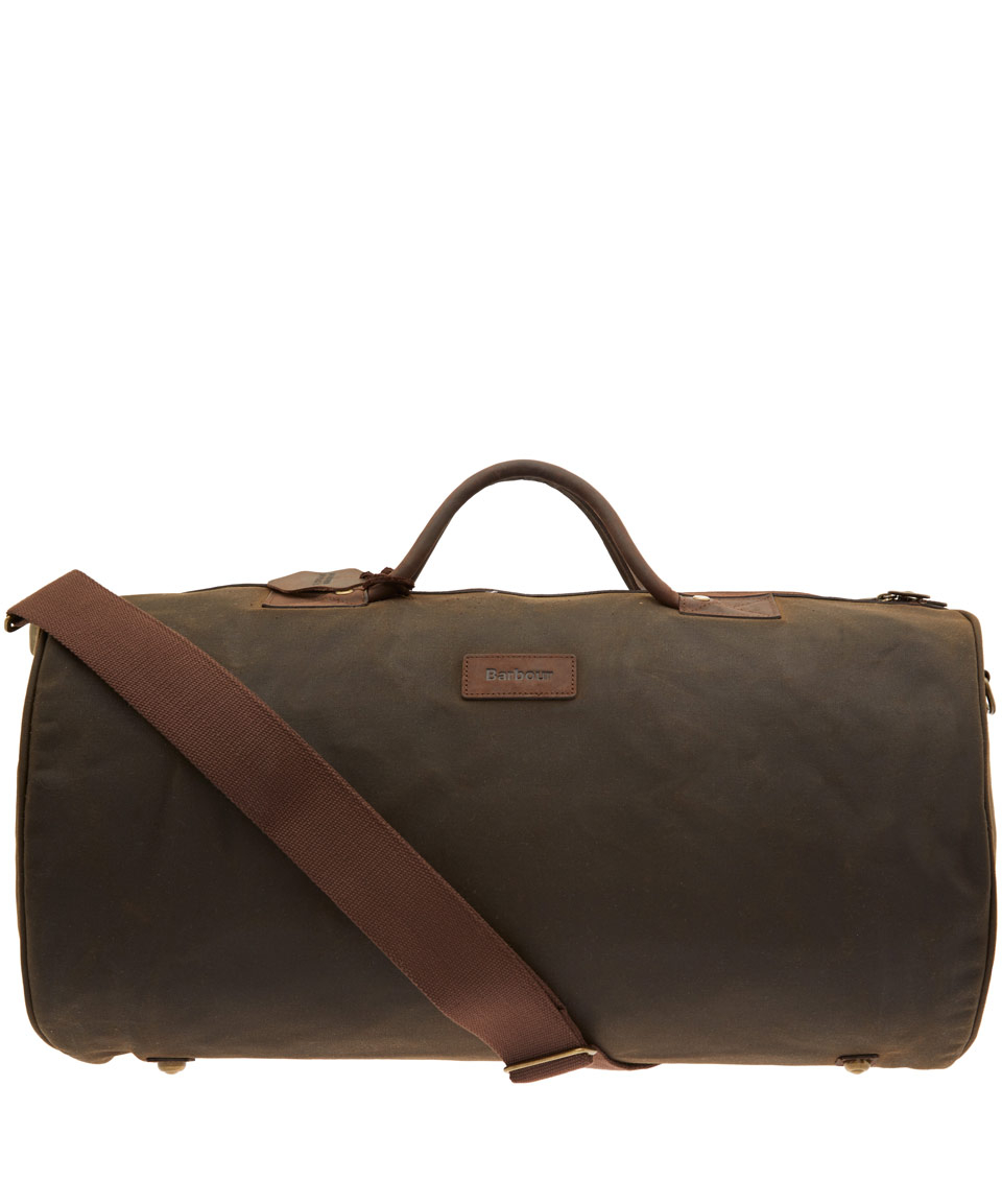 Barbour Olive Wax Holdall Bag in Green for Men - Lyst
