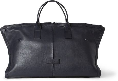 Alexander Mcqueen De Manta Leather Holdall Bag in Blue for Men | Lyst
