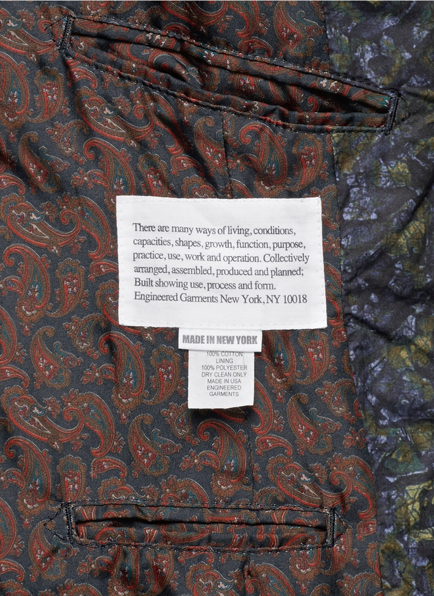 Engineered Garments Batik  Print Cotton Blazer  for Men Lyst