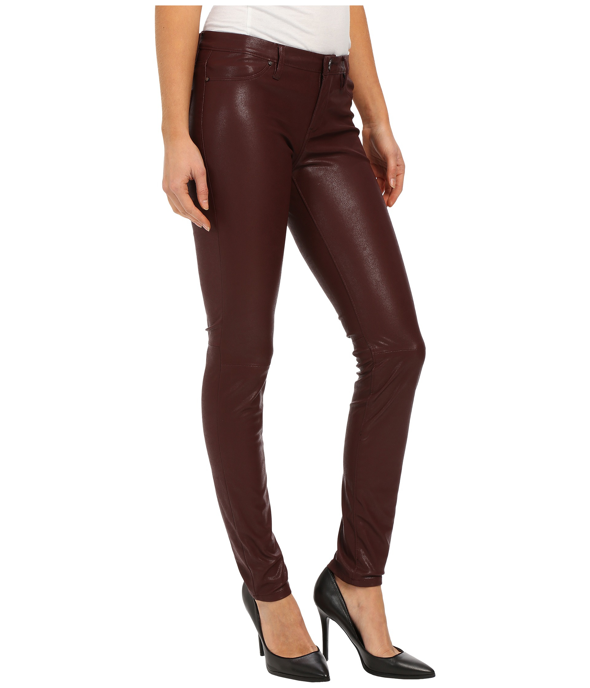 Blank Burgundy Five-pocket Vegan 