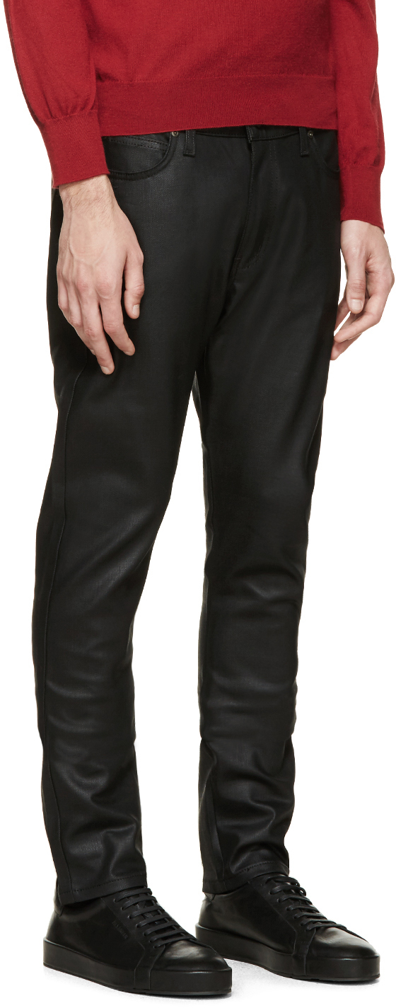 Naked & Famous Black Waxed Stacked Guy Jeans for Men Lyst