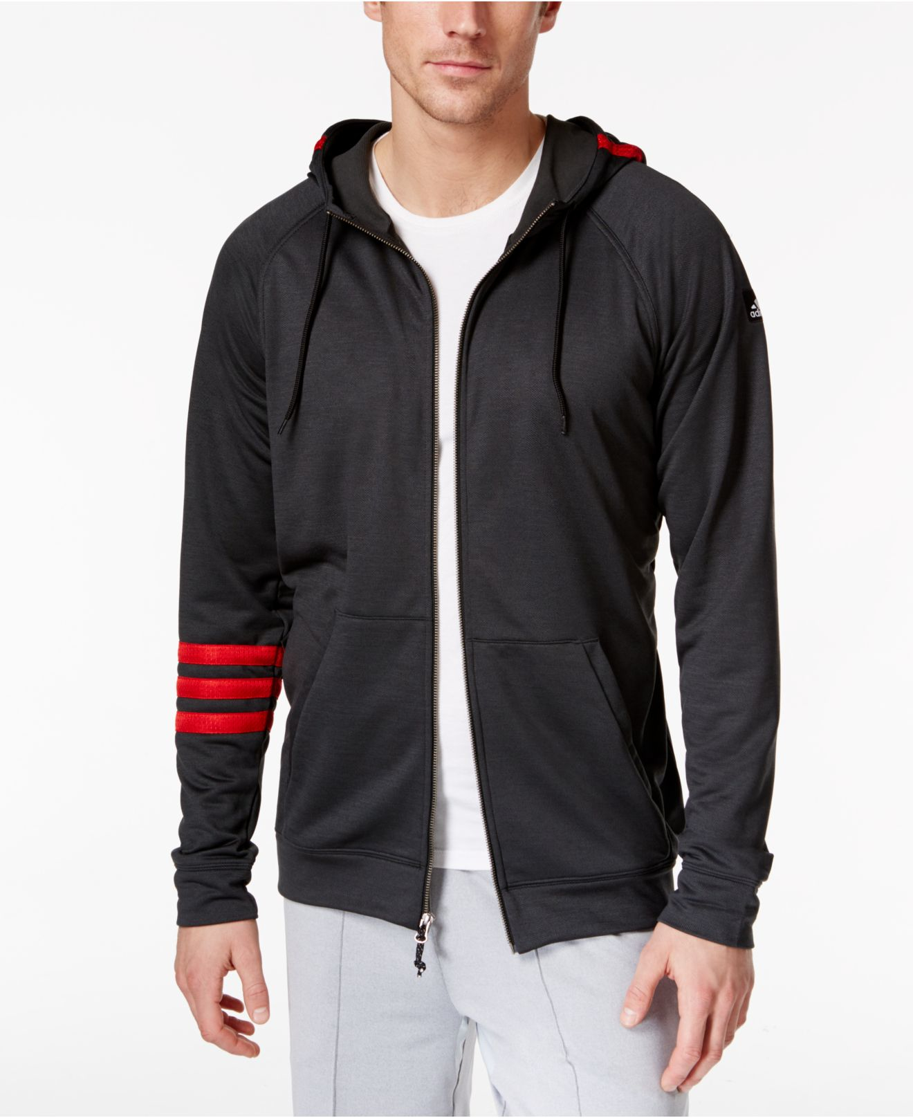 black and red adidas hoodie