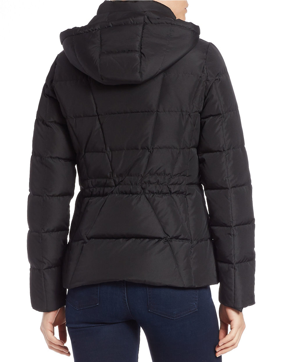 Calvin Klein Synthetic Hooded Puffer Jacket in Black - Lyst