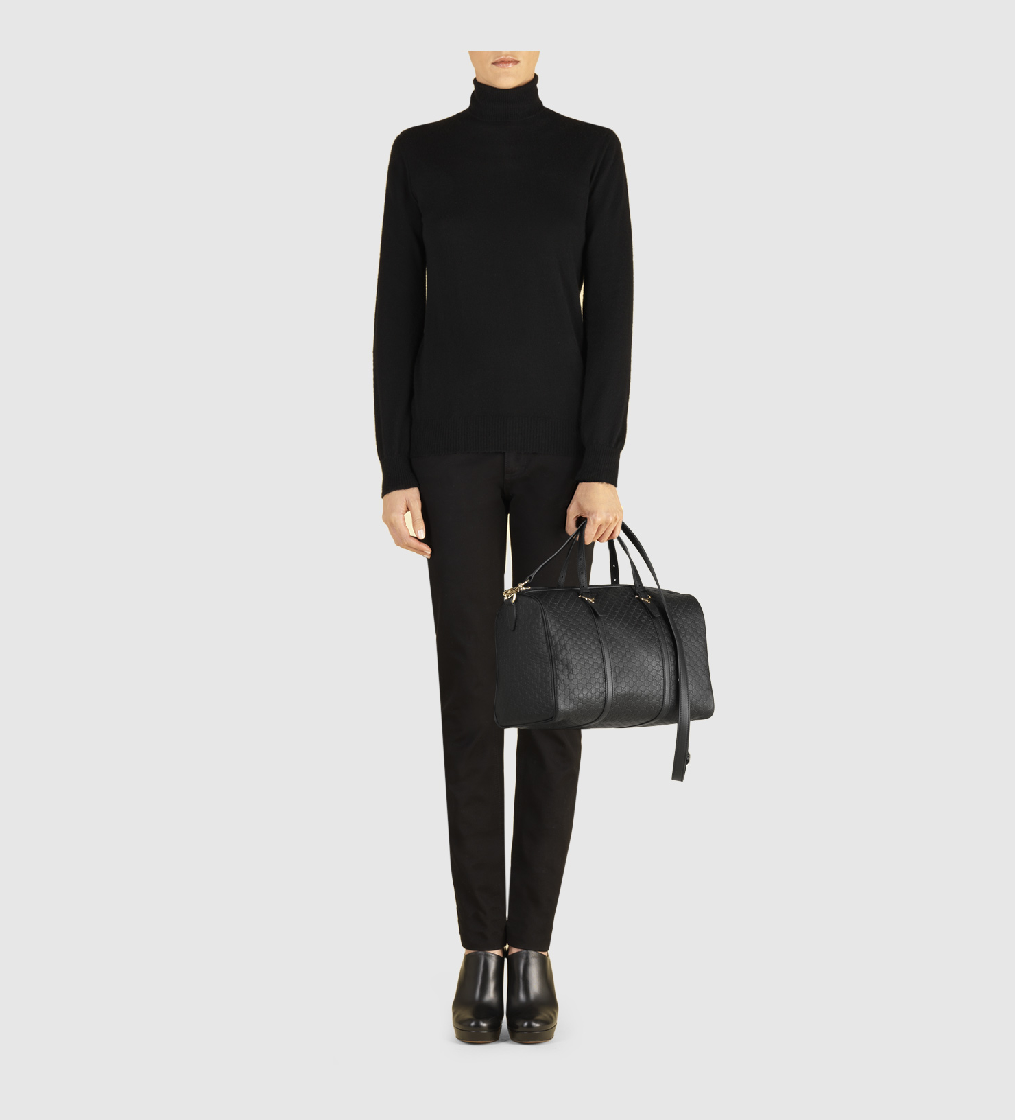 Gucci Nice Microguccissima-Leather Boston Bag in Black - Lyst