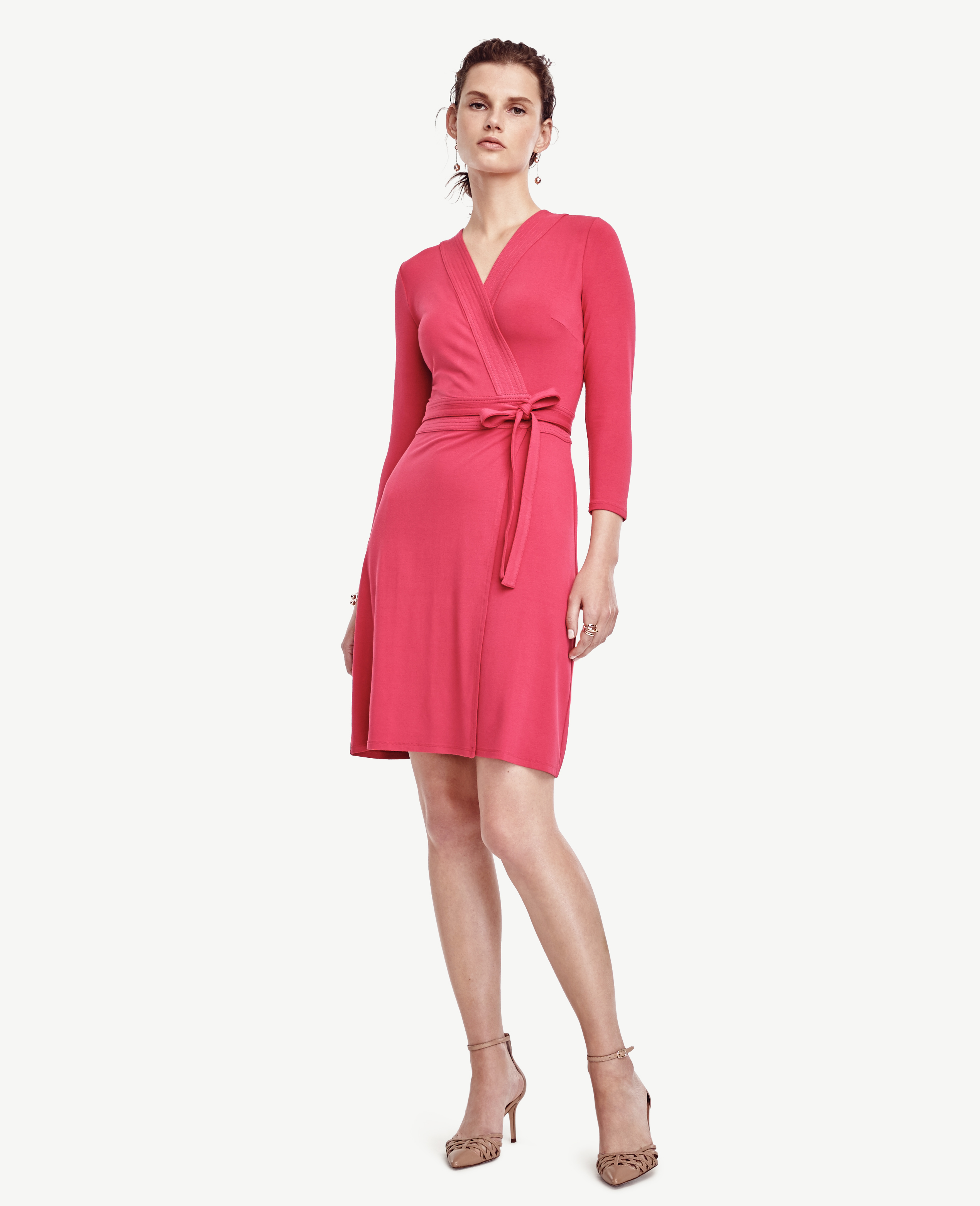 Ann taylor red wrap dress Clearance