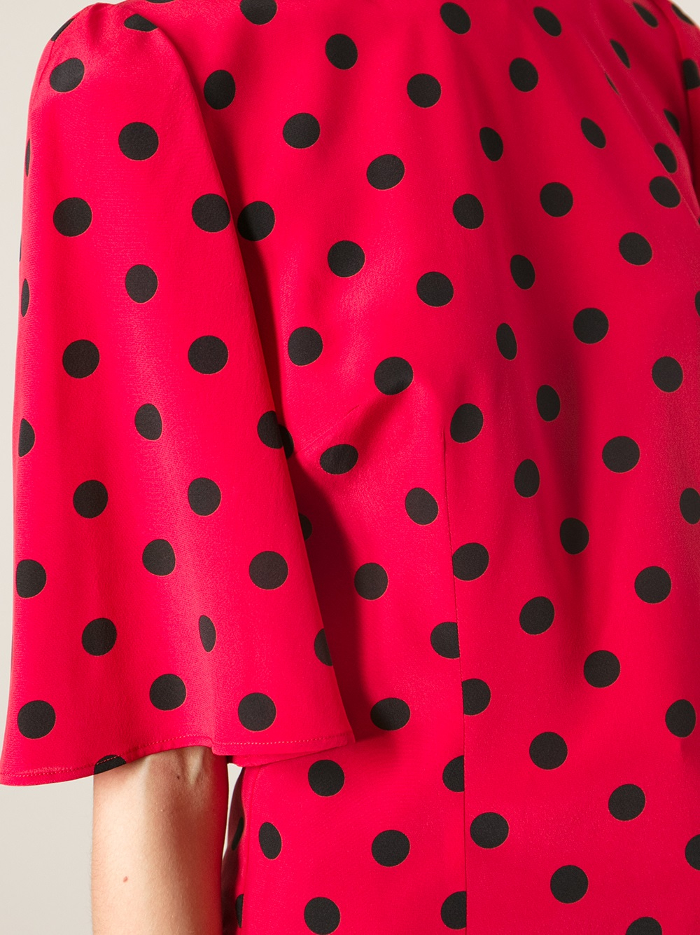 Red DST Polka Dot Blouse