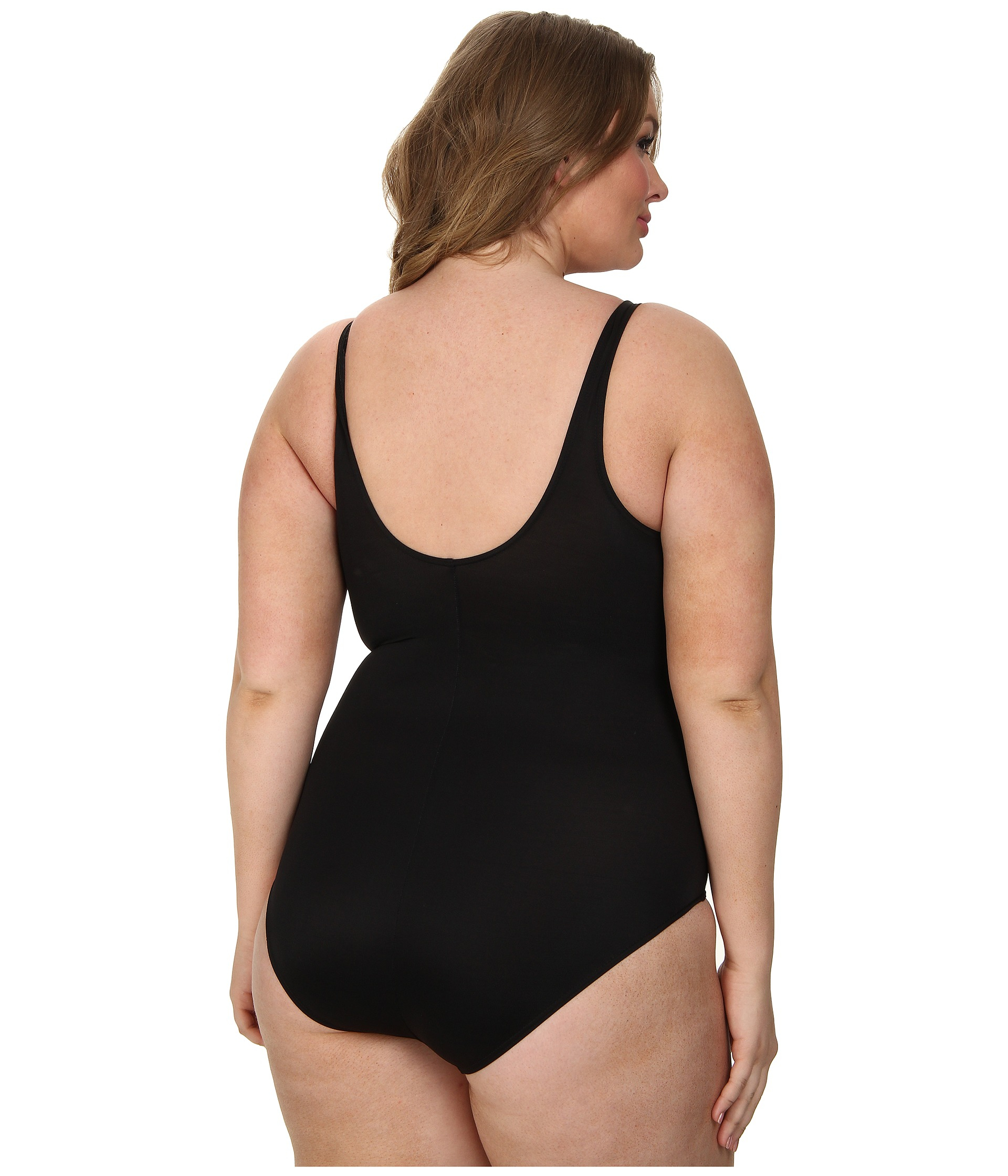 Miraclesuit Plus Size Solid Allegro Swimsuit in Black Lyst