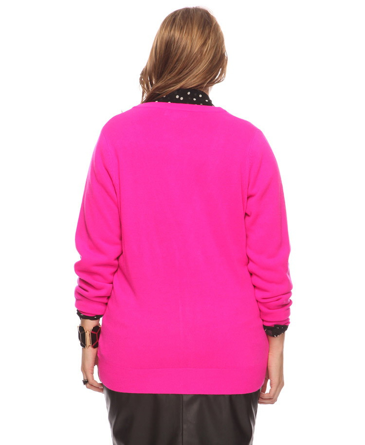 Forever 21 Plus Size Boyfriend Cardigan in Hot Pink (Pink) - Lyst