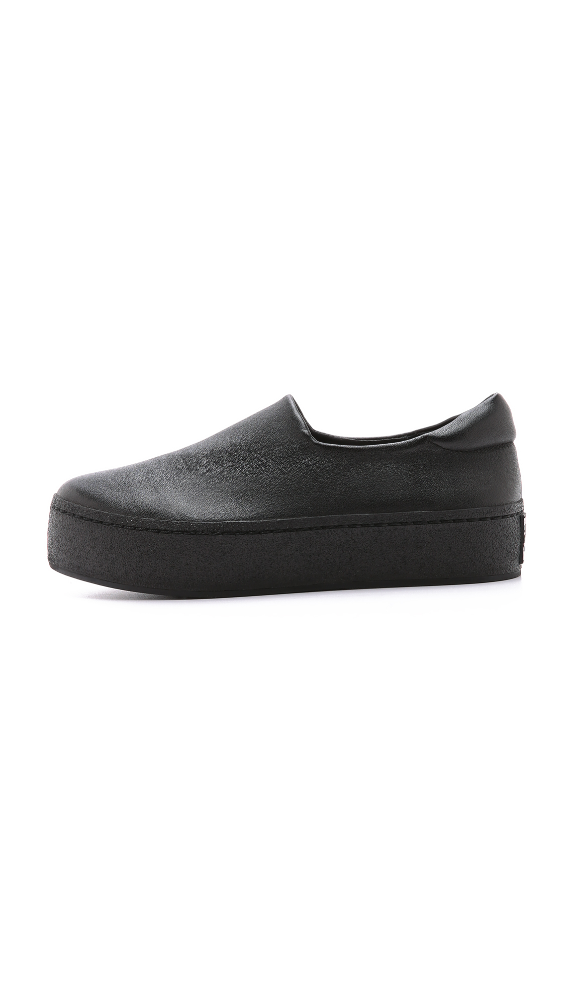 Opening Ceremony Cici Slip On Leather Platform Sneakers in Black | Lyst