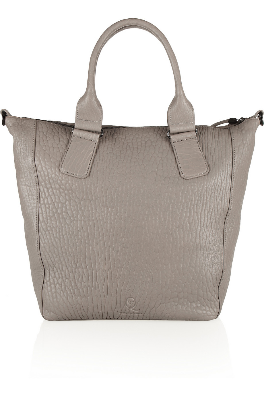 McQ Stepney Texturedleather Tote in Gray - Lyst