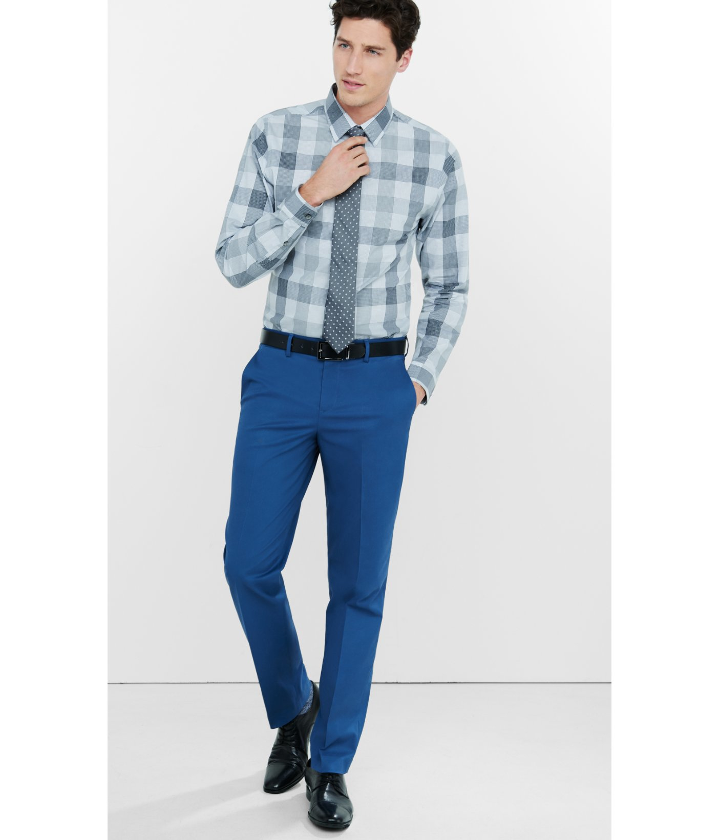 blue jean dress pants