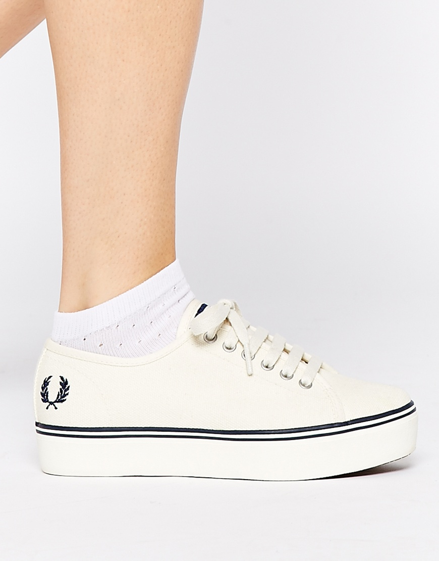 cream platform trainers